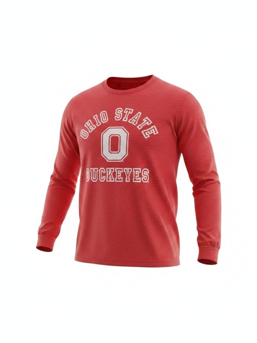 Pressbox Red Ohio State Buckeyes Long Sleeve Crewneck